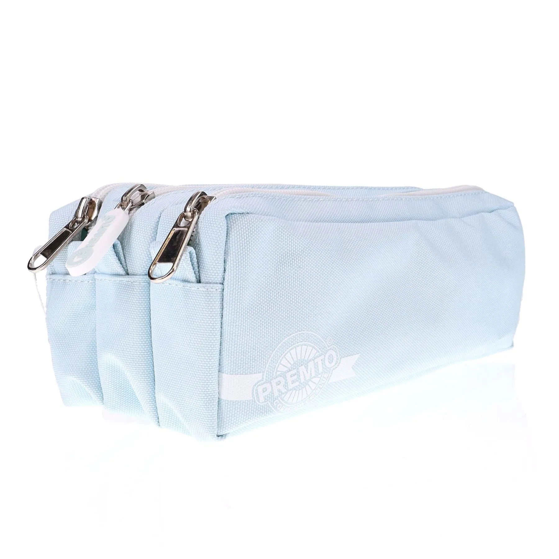 Premto - Pencil Case - 3 Pocket - Pastel - Cornflower Blue