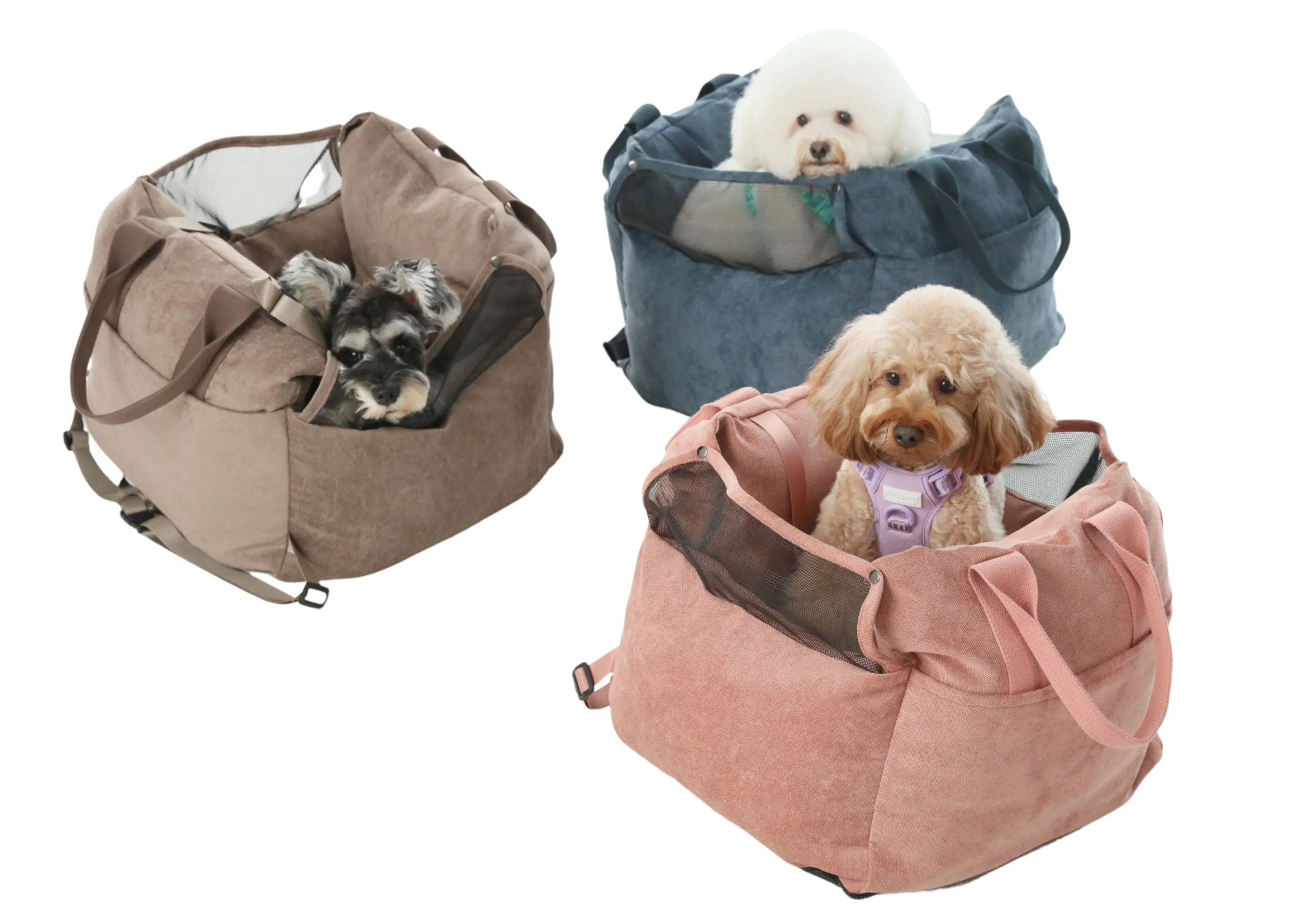 Puff Guard Dog Car Seat - Pink