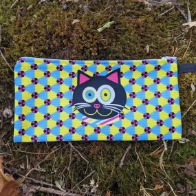 "CMYKat" Small Zipper Pouch - Cat Pencil Case - Makeup Bag