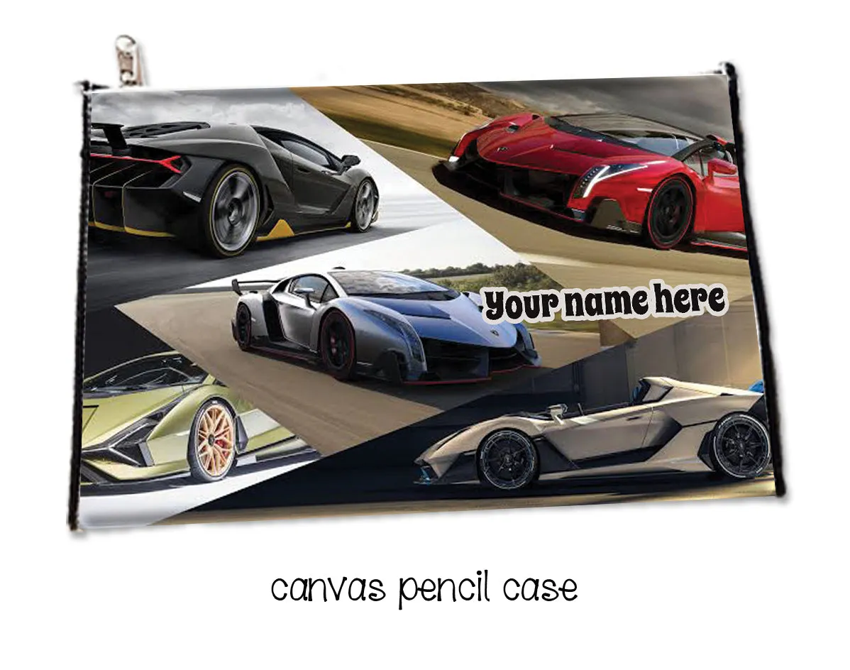 "Cool cars" pencil case