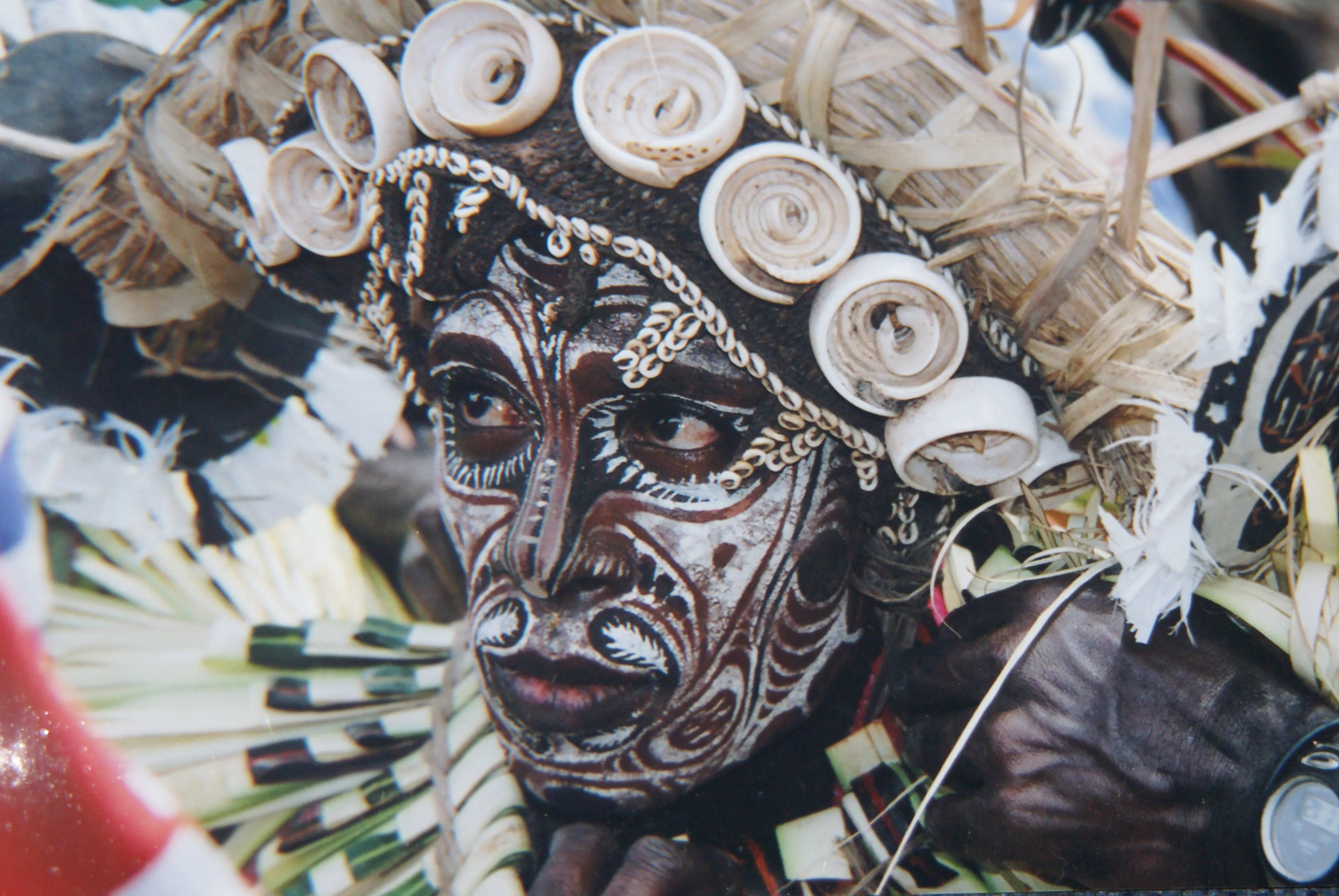 Rare Older & unique handmade primitive Tribal Dani Shaman Head hunter collecting Bag, Bride price Currency strap handle, Baliem Valley Artifact, Irian Jaya, West Papua. Collected in the 1900’s.