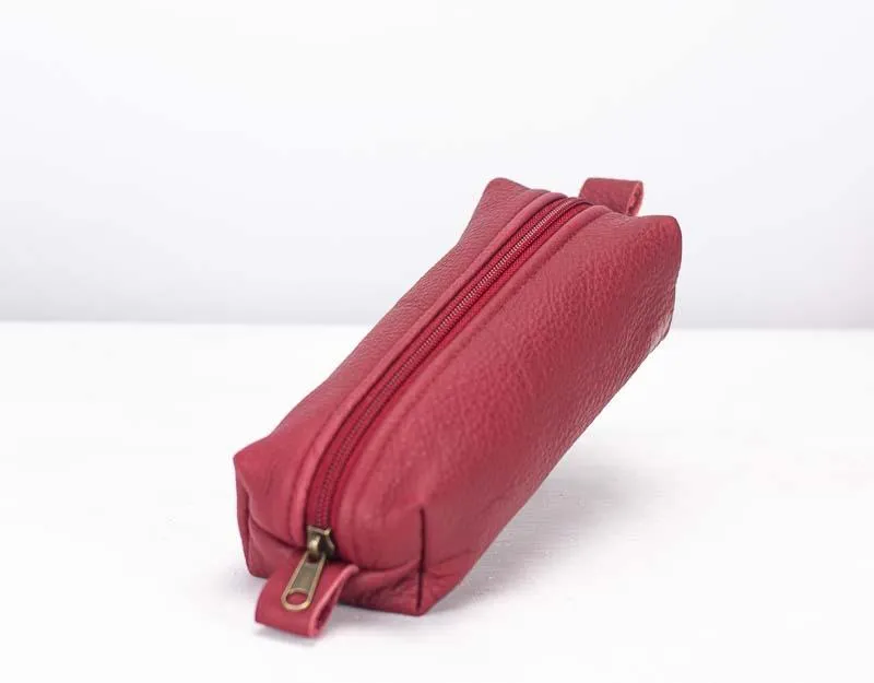 REC case - Deep red leather