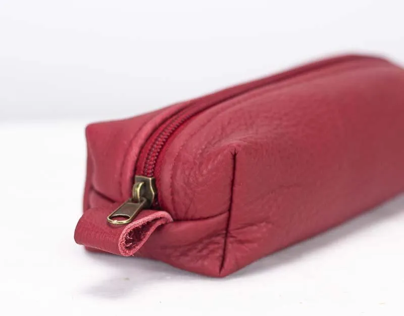 REC case - Deep red leather