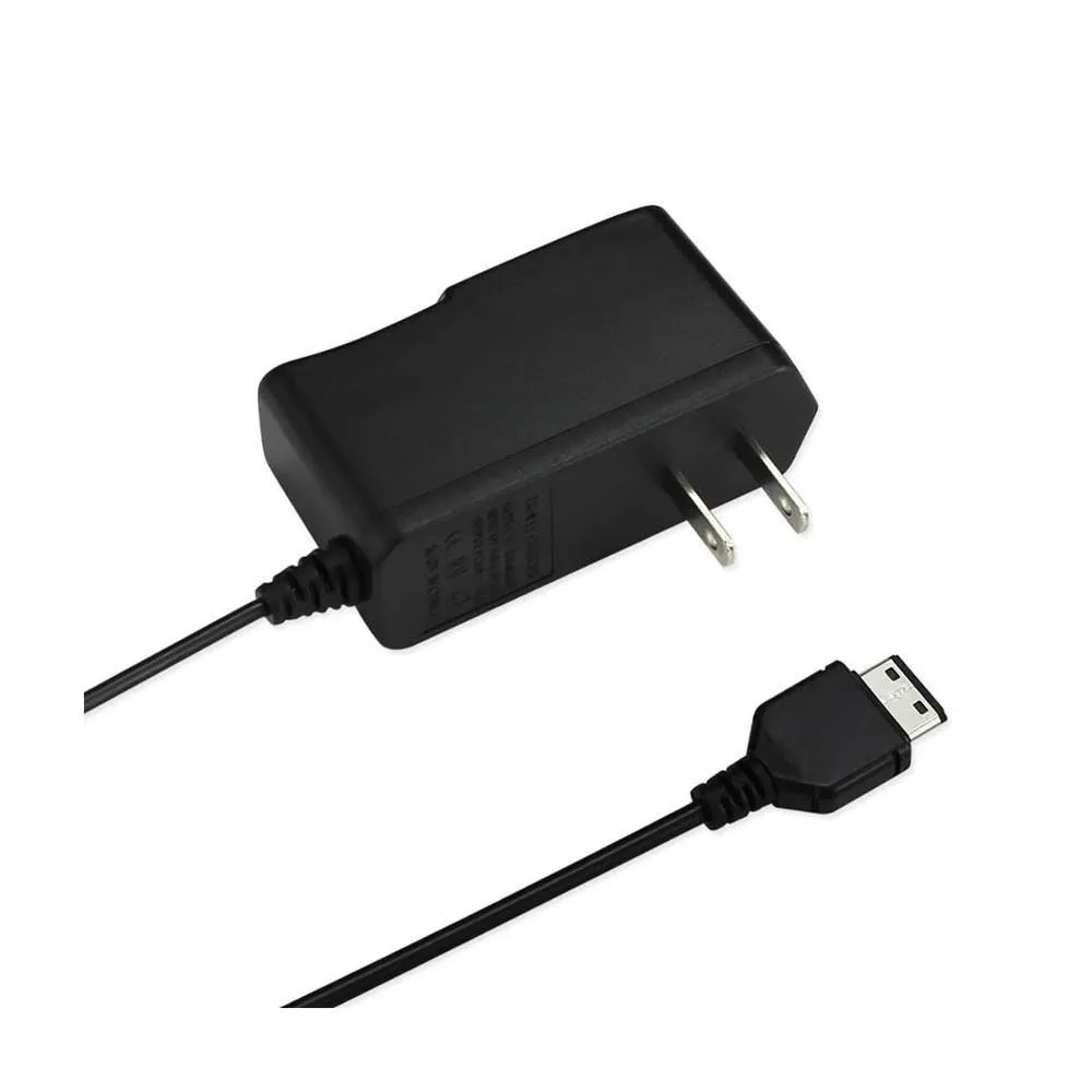 Reiko REIKO PORTABLE SAMSUNG 300/510 USB TRAVEL ADAPTER CHARGER WITH BUILT IN CABLE IN BLACK