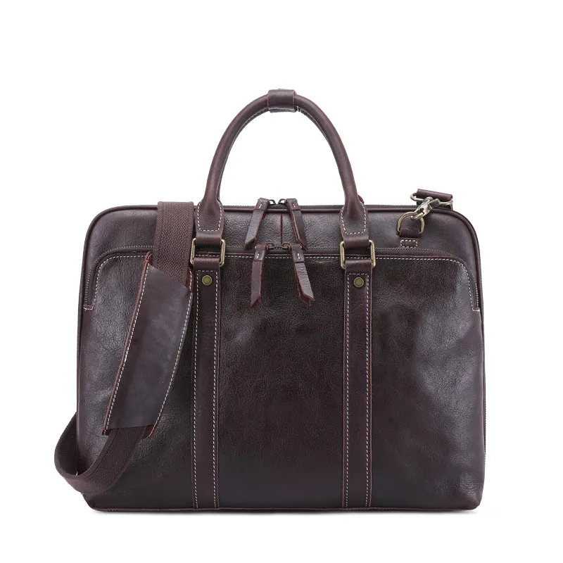 Retro Leather Business Briefcase B-8150