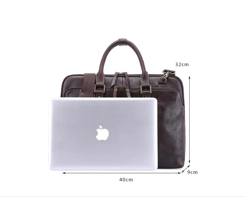 Retro Leather Business Briefcase B-8150