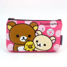 Rilakkuma Pencil Case: Pink/I Love Gyu