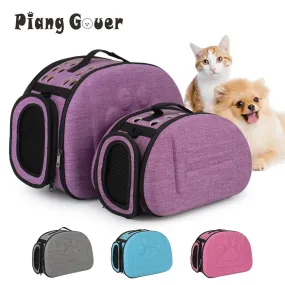 Rose purple gray handbag foldable and portable for dogs and cats Perfect for shoulder carries or driving