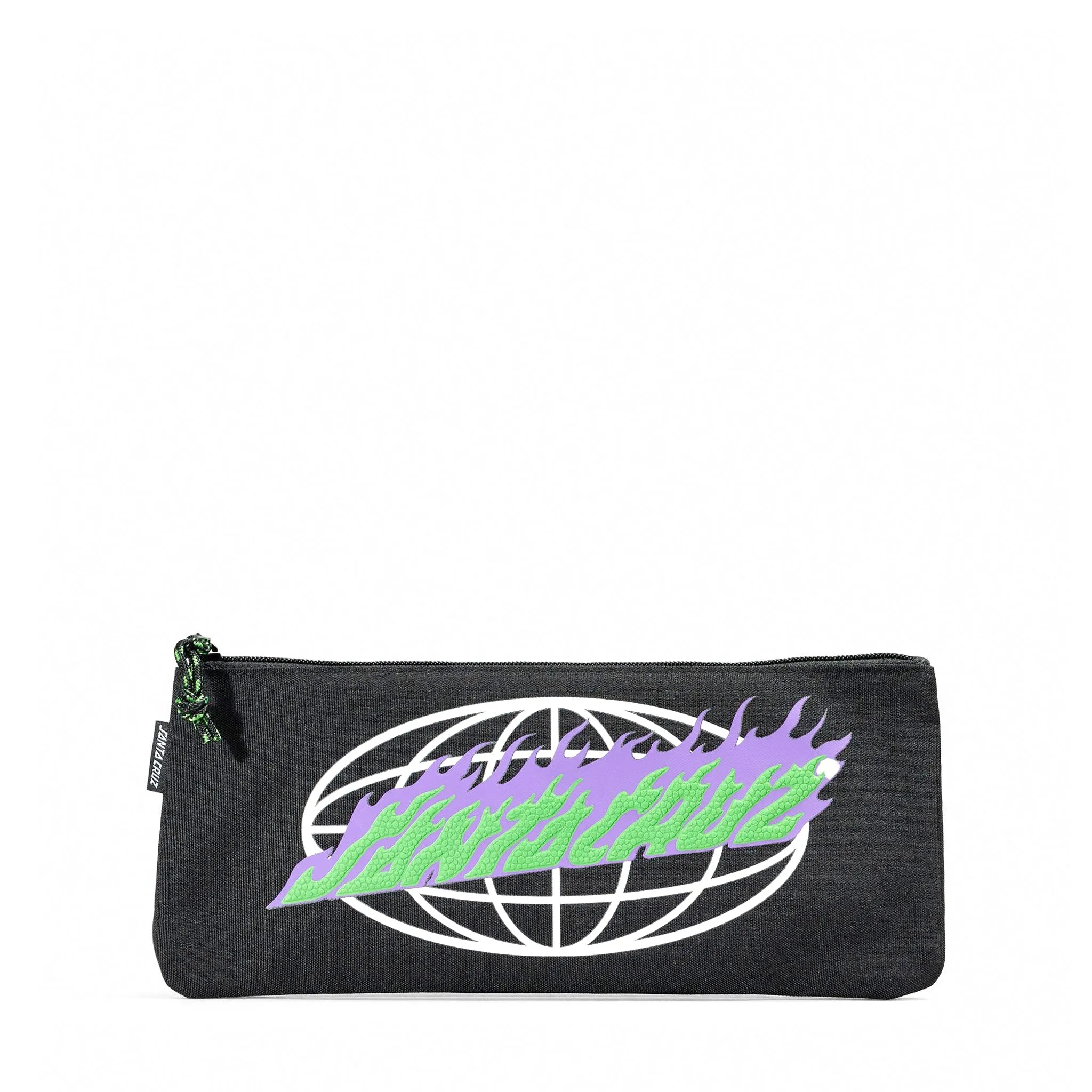 Santa Cruz Global Flame Dot Strip Pencil Case Black