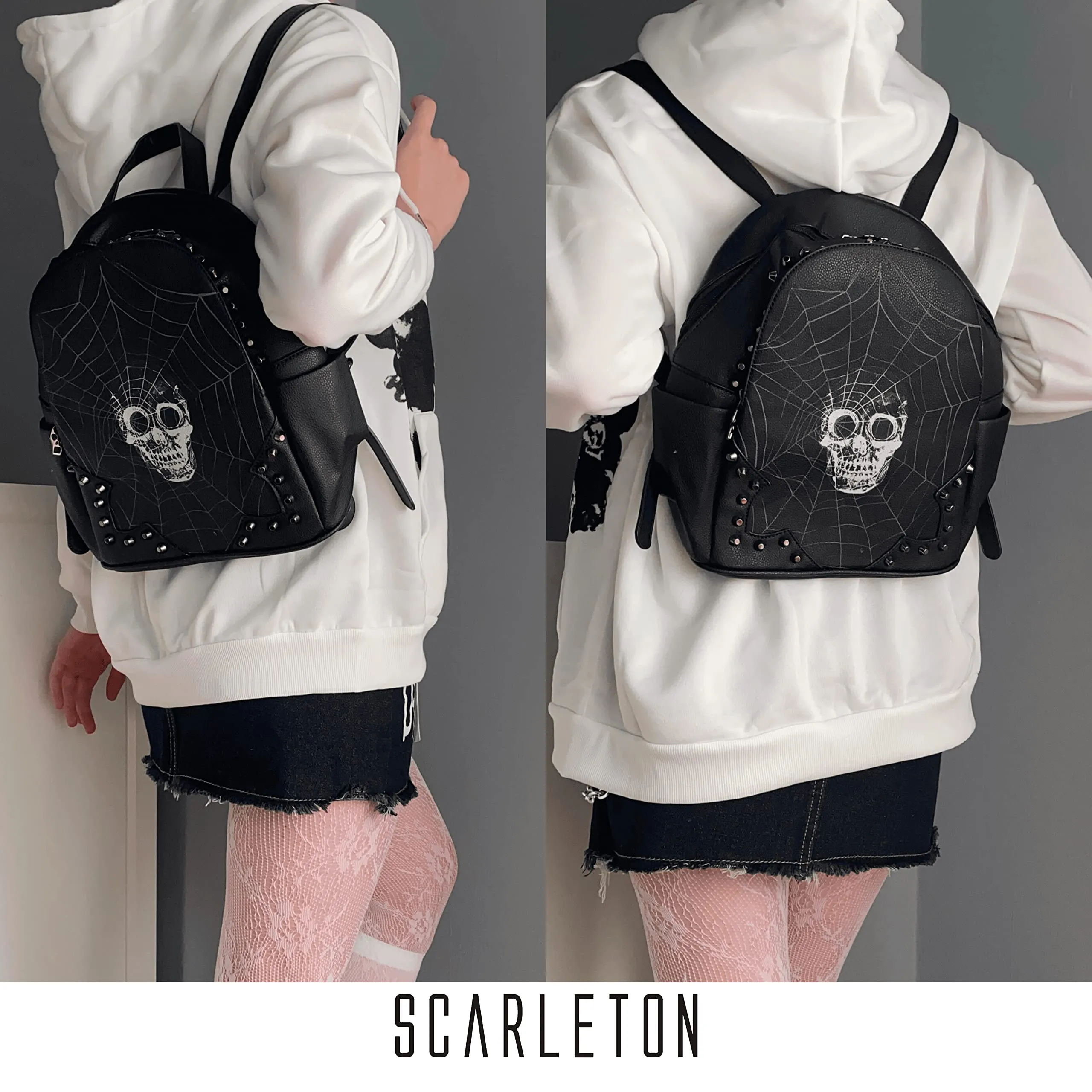 Scarleton Studded Punk Backpack H209301C