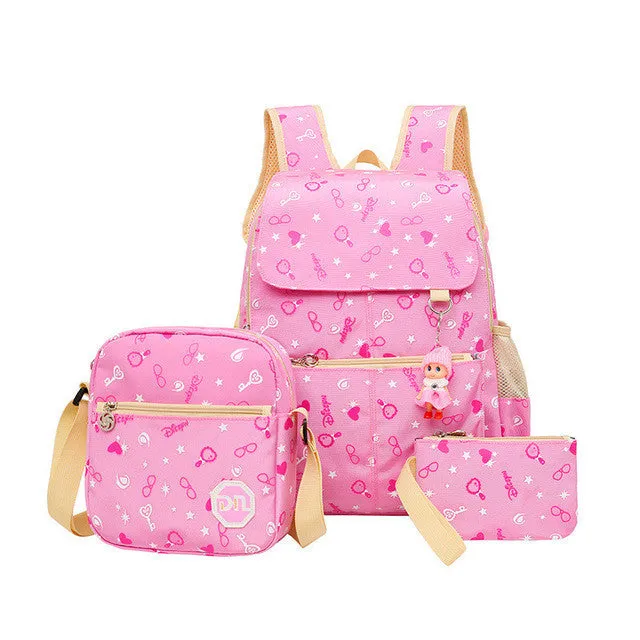 School Bags for Teenagers Girls Schoolbag Large Capacity Ladies Dot Printing School Backpack set Rucksack Bagpack Cute Book Bags