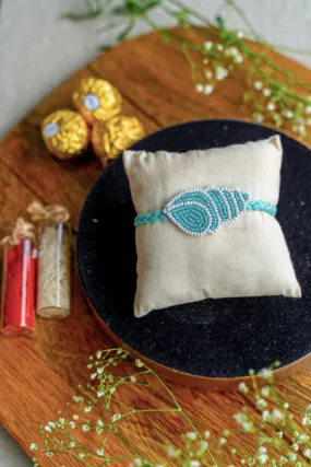 Shell Embroidered Rakhi