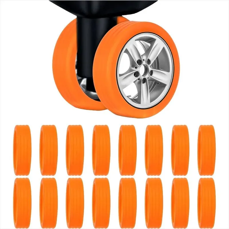 Silicone Luggage Wheel Protectors – Sleek Trolley Case Caster Covers for Silent Gliding and Durable Suitcase Style