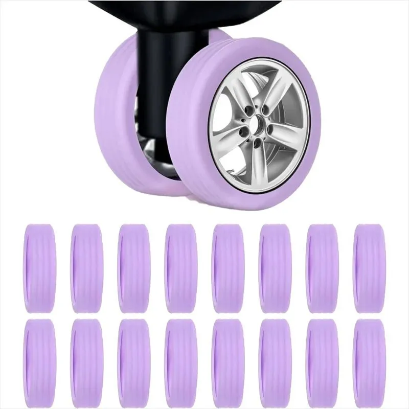 Silicone Luggage Wheel Protectors – Sleek Trolley Case Caster Covers for Silent Gliding and Durable Suitcase Style