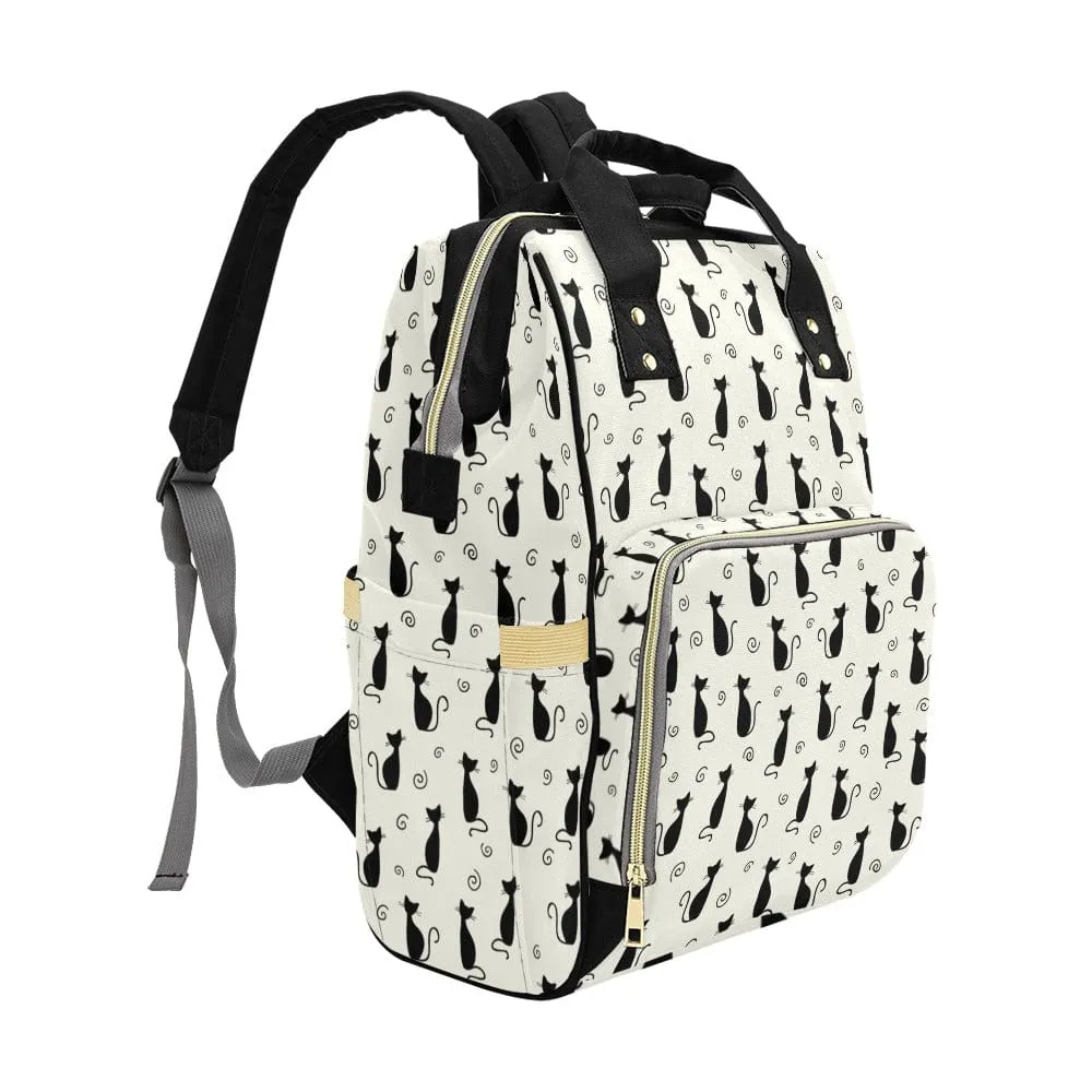 Silo Black Cat Multifunctional Diaper Backpack Bag