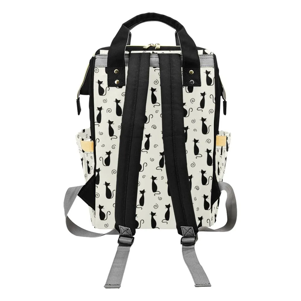 Silo Black Cat Multifunctional Diaper Backpack Bag