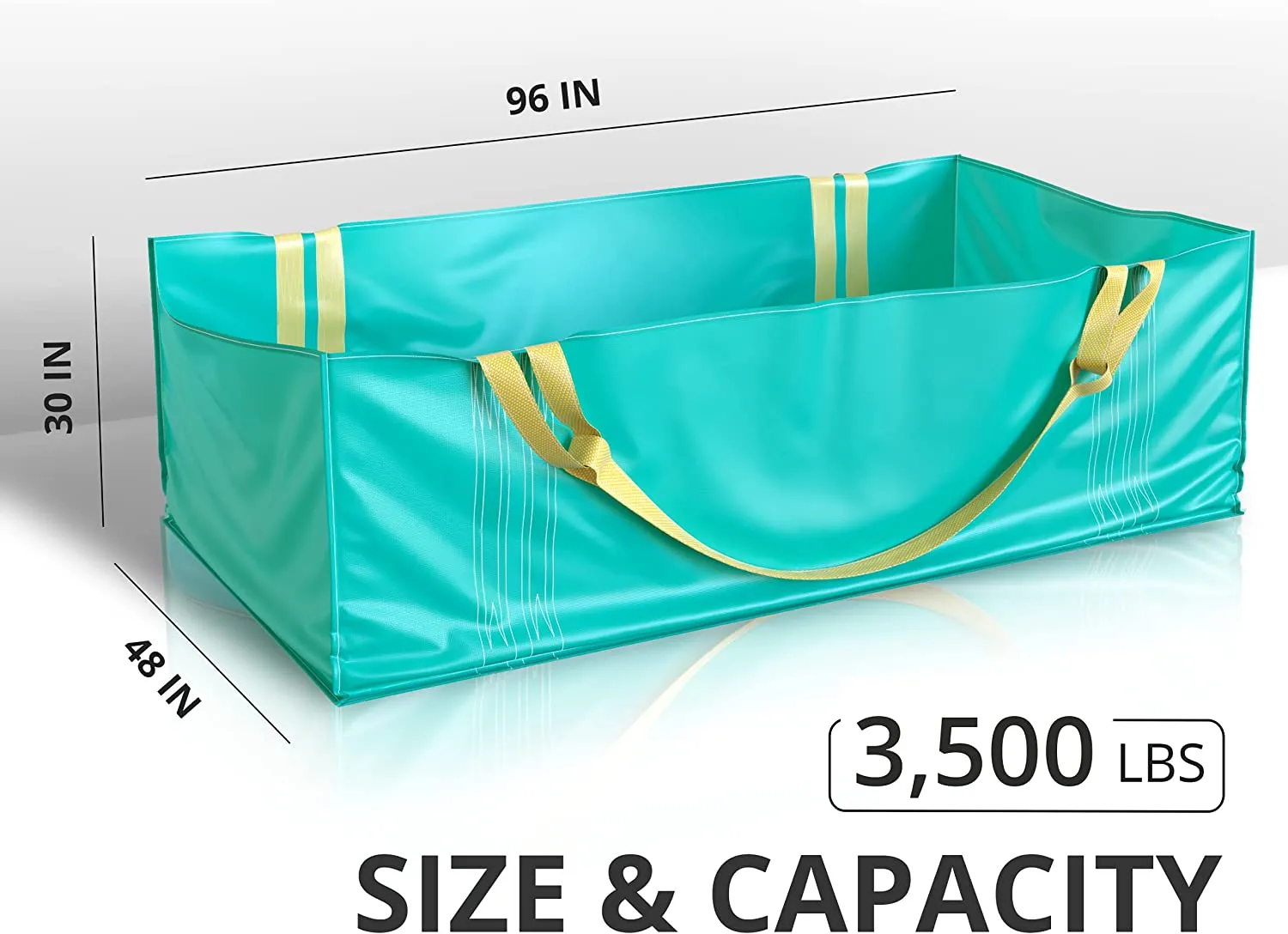 Skywin Dumpster Bag - Foldable and Reusable Trash Bag for Waste Management, Multiple Times Use During Renovations Tear Resistant and Can Hold Up to 3,500 lbs