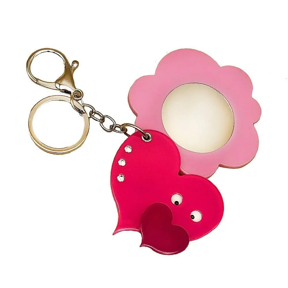 Sliding Mirror Keyring - Pink