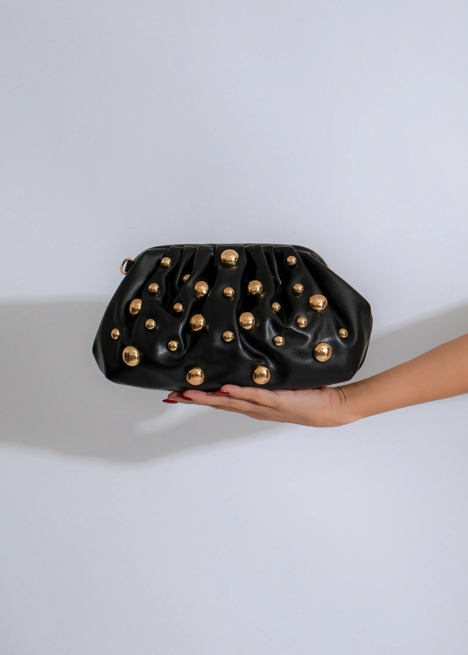 Stellar Studded Clutch Black