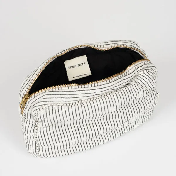 Studio Feder Toiletry Bag – Black Pin Stripe