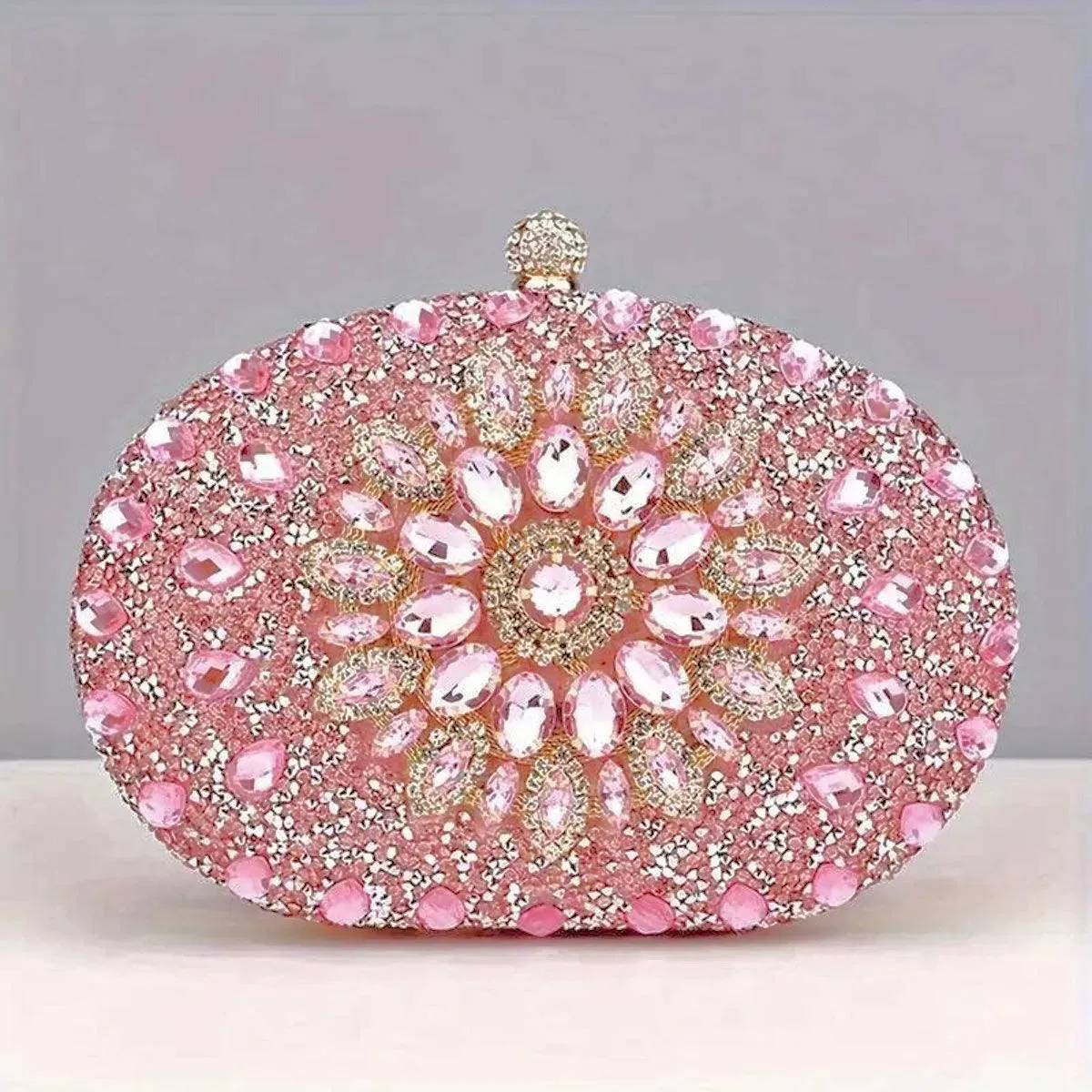 Stylish Pink Crystal Clutch: Perfect for Women