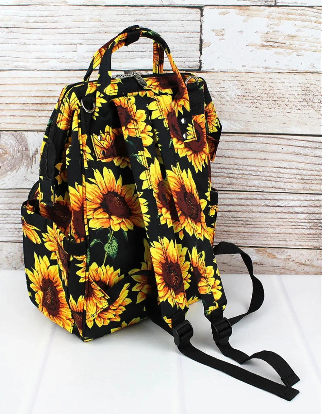 Sunflower Fields Diaper Bag Backpack (NGIL Brand)