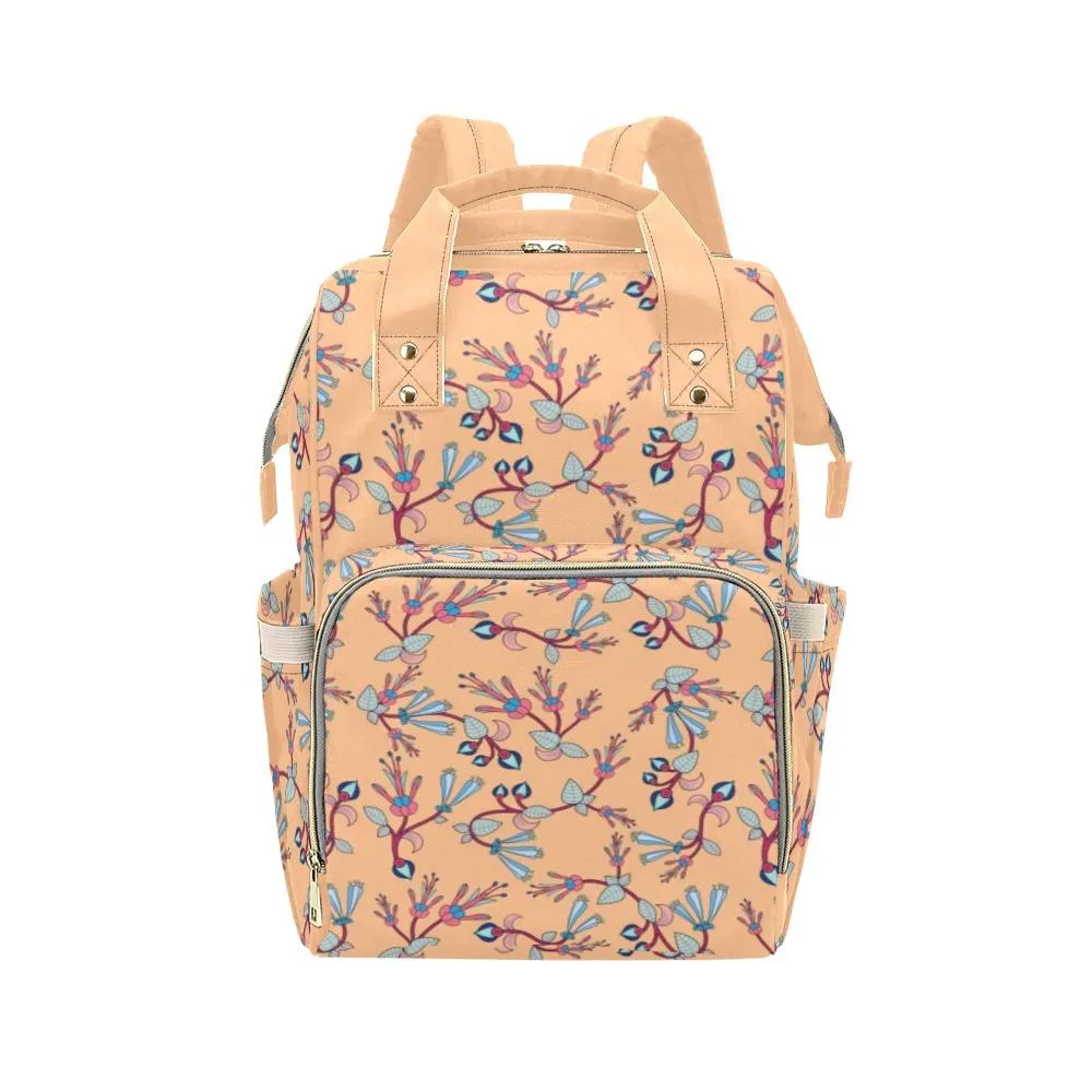 Swift Floral Peache Multi-Function Diaper Backpack/Diaper Bag