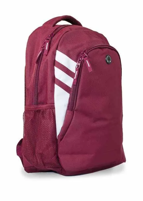 Tasman Backpack - Maroon/White