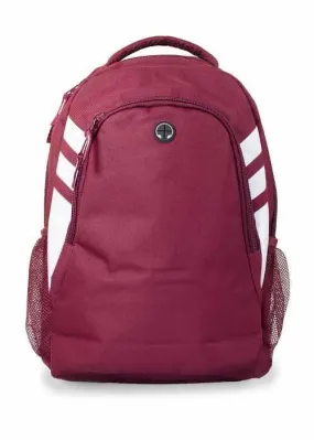 Tasman Backpack - Maroon/White