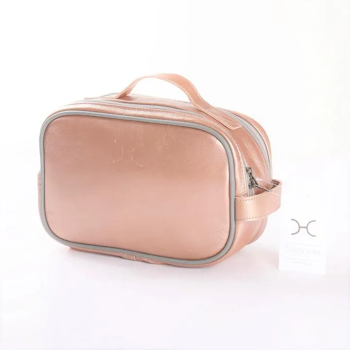 Thandana Unisex Metallic Leather Vanity Case