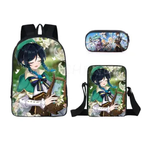 The Anime Cartoon 3 PCS Printed Bag