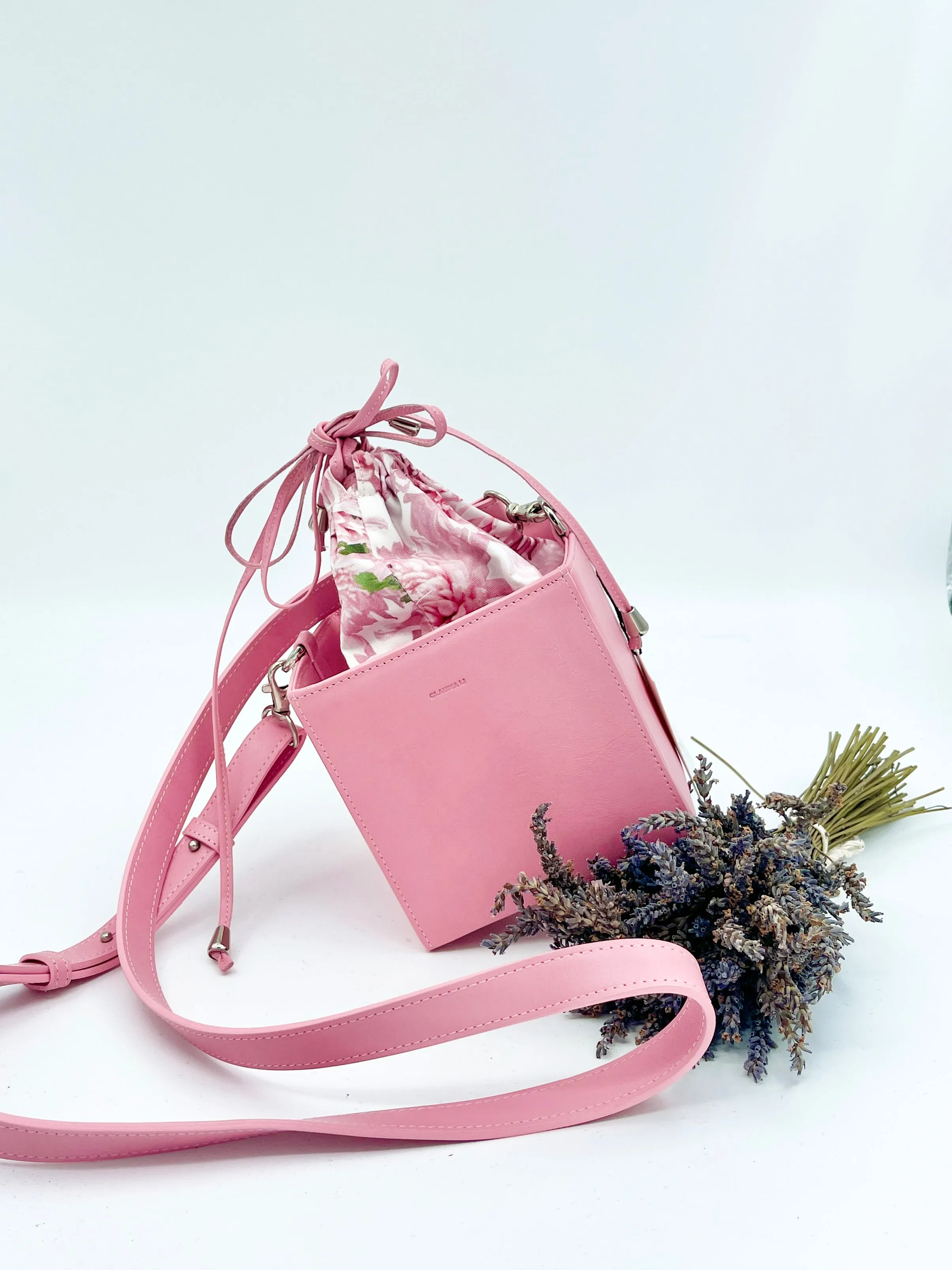 The Mini Box Bag in Pink Chrysanthemum