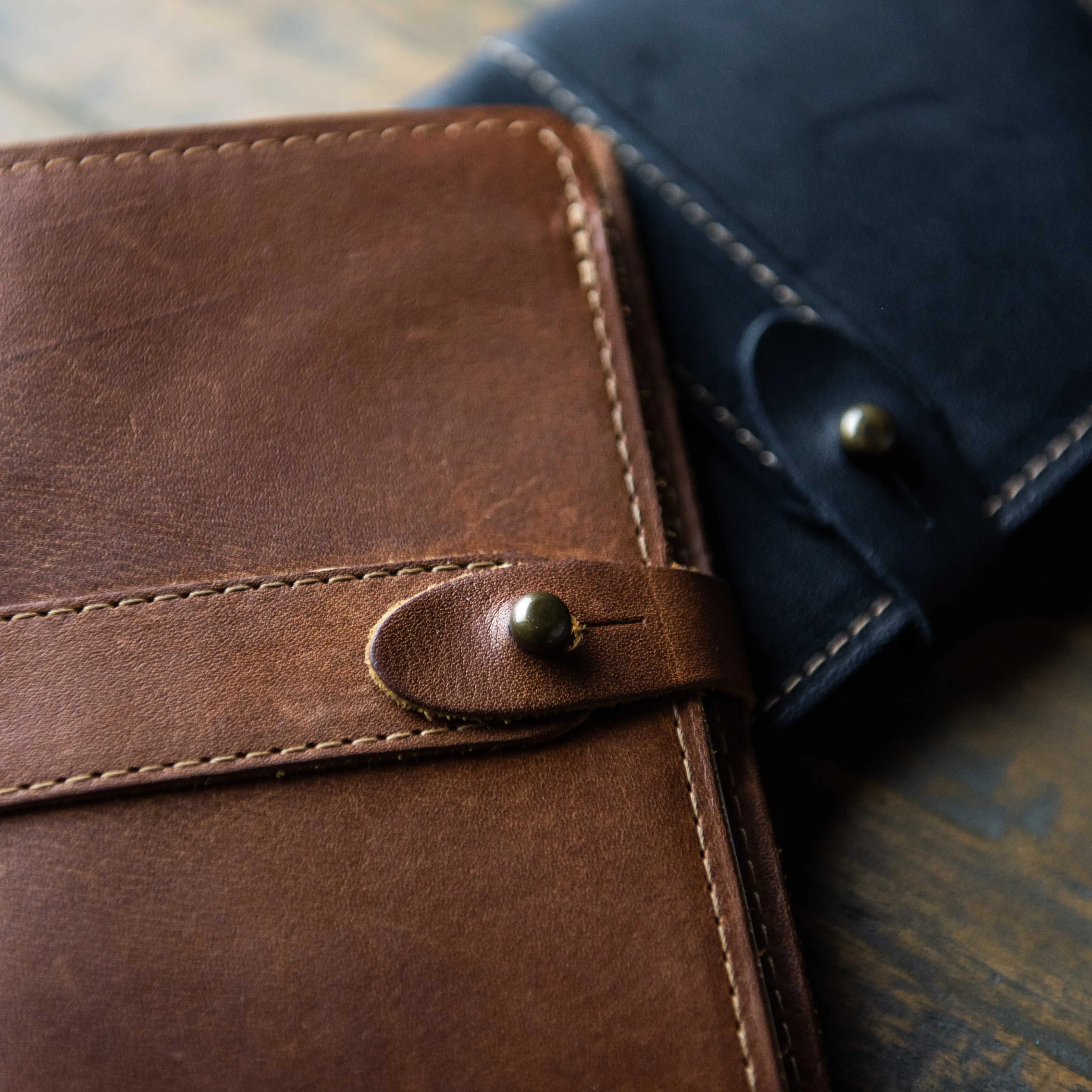 The Surveyor Fine Leather Pocket Journal Cover for Field Notes