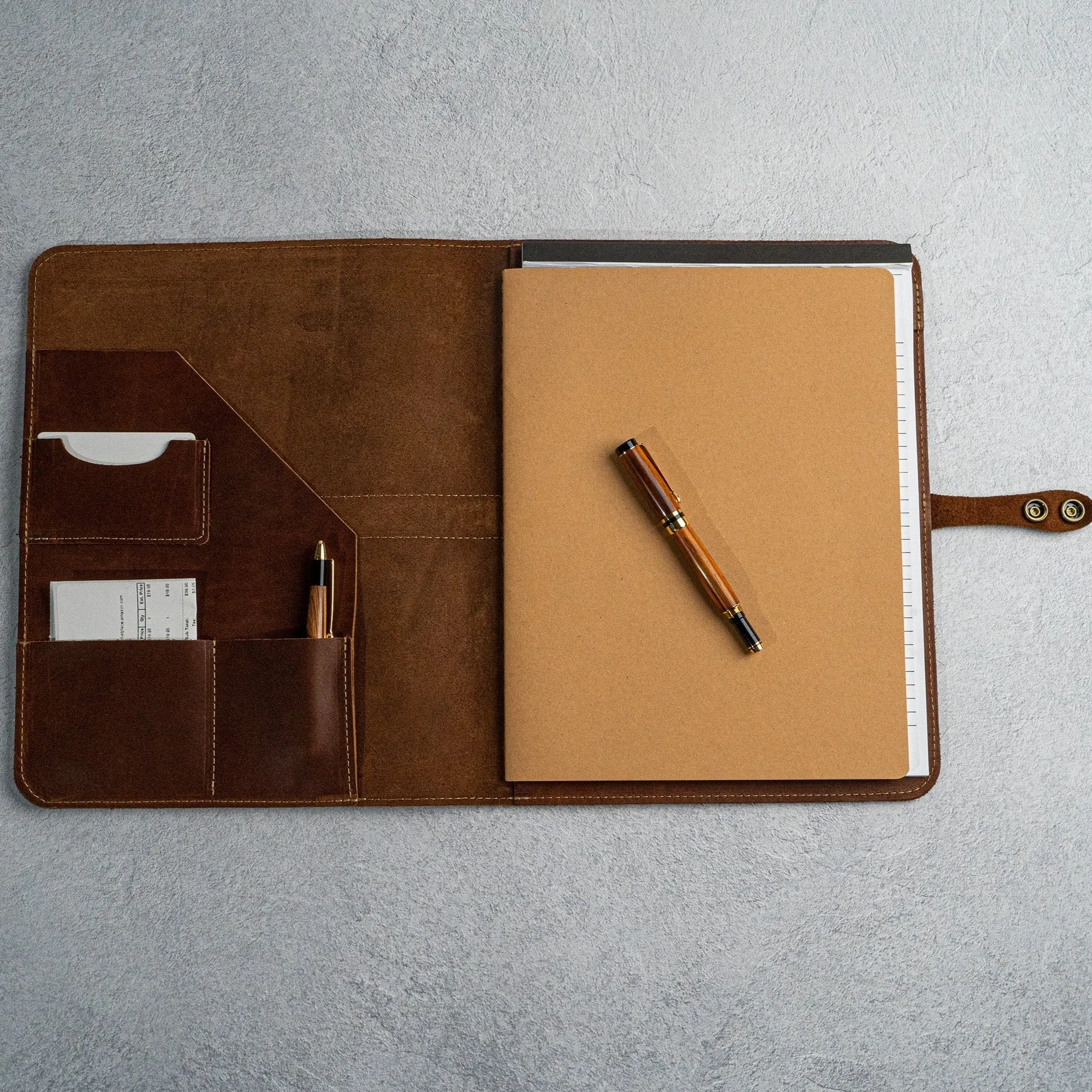 The Vanderbilt 2.0 Fine Leather Portfolio Padfolio - Fits iPad - Now with two Journals & Updated Features