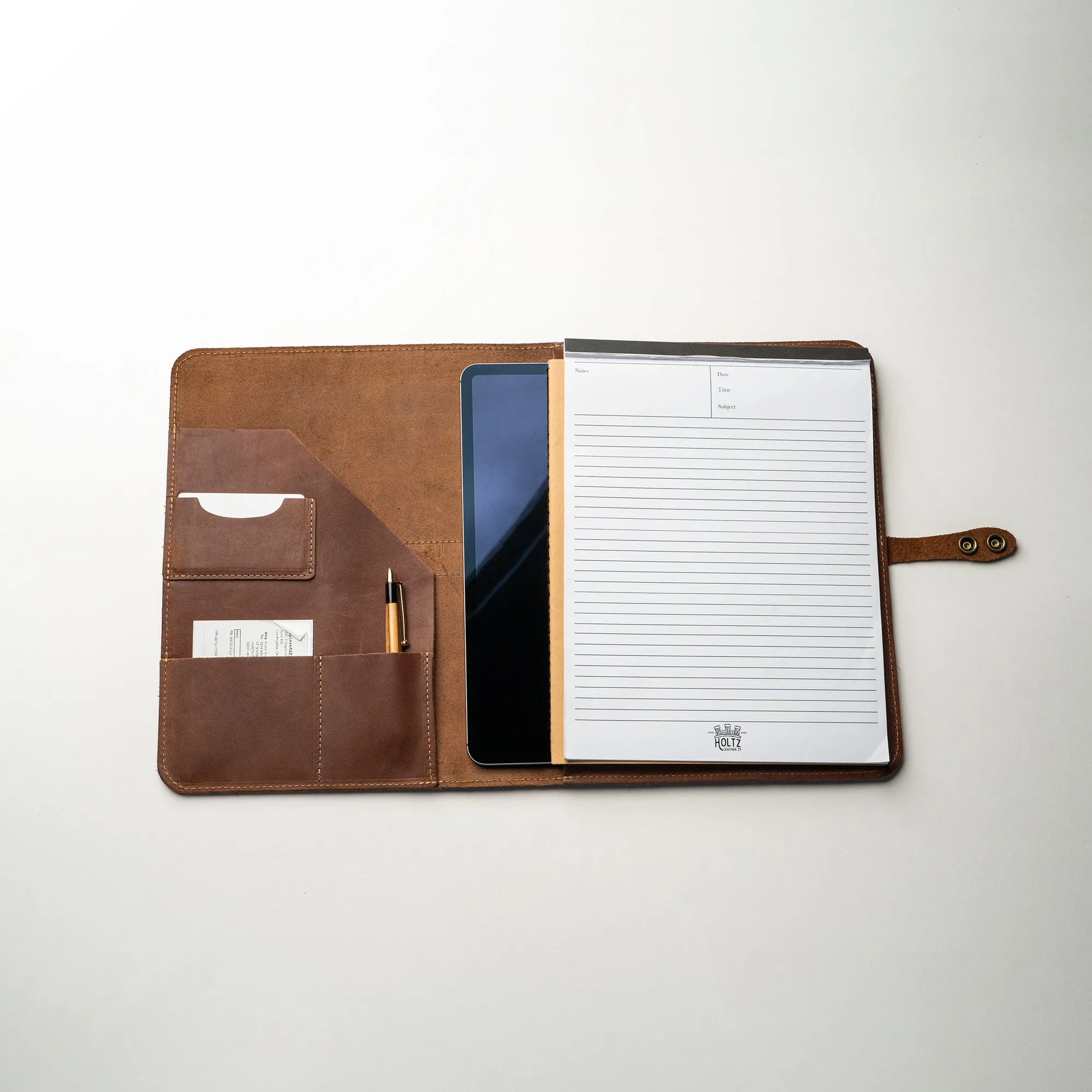 The Vanderbilt 2.0 Fine Leather Portfolio Padfolio - Fits iPad - Now with two Journals & Updated Features