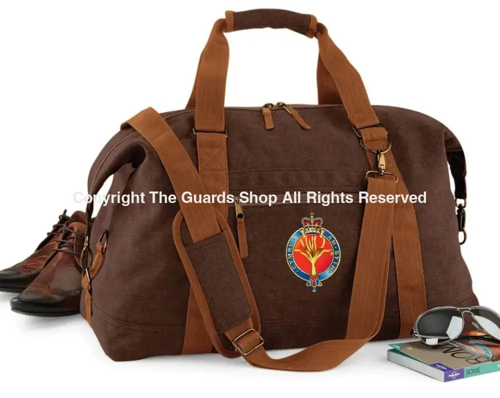 The Welsh Guards Vintage Canvas Satchel