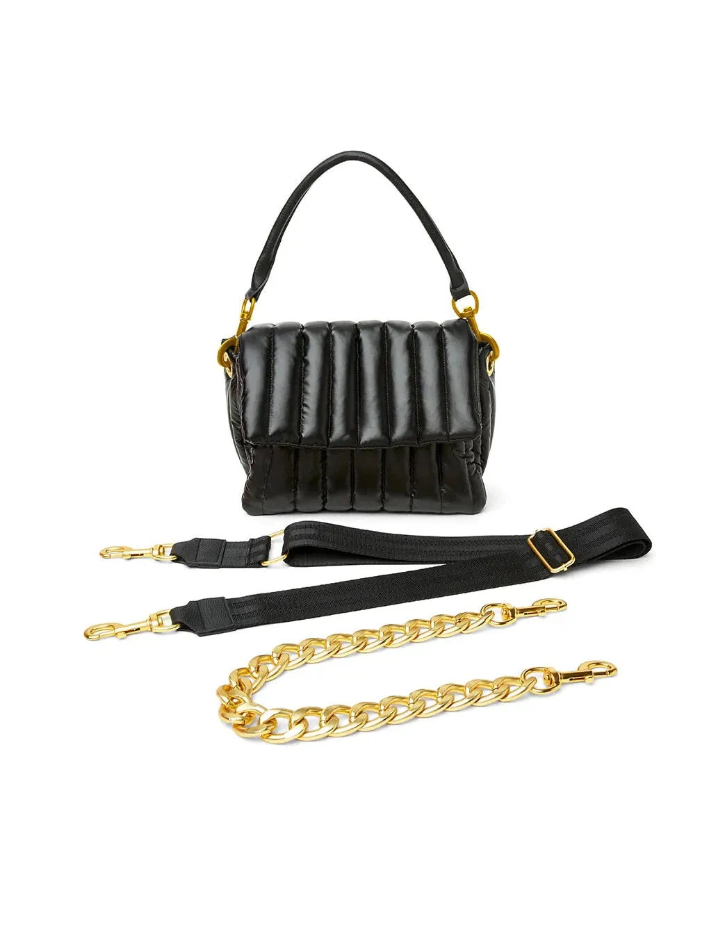 THINK ROYLN - BAR BAG | Pearl Black w/ Gold