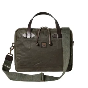 TIN CLOTH COMPACT BRIEFCASE - OTTER GREEN