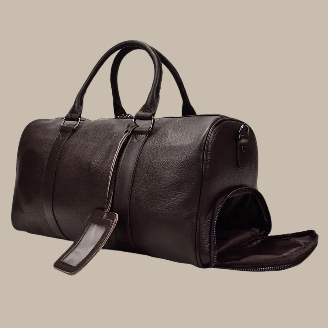 Unisex Genuine Leather Travel Bag