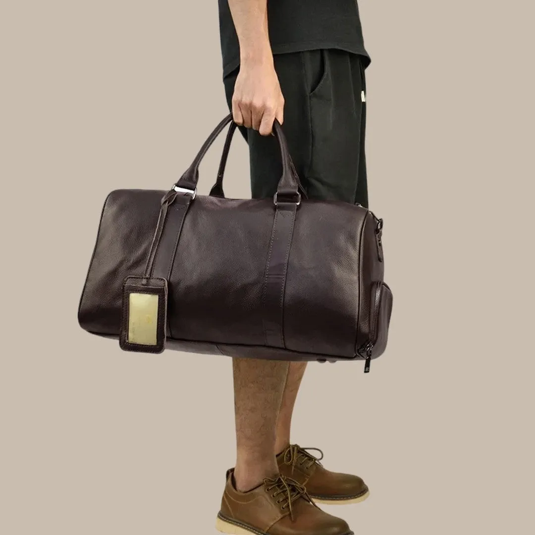 Unisex Genuine Leather Travel Bag