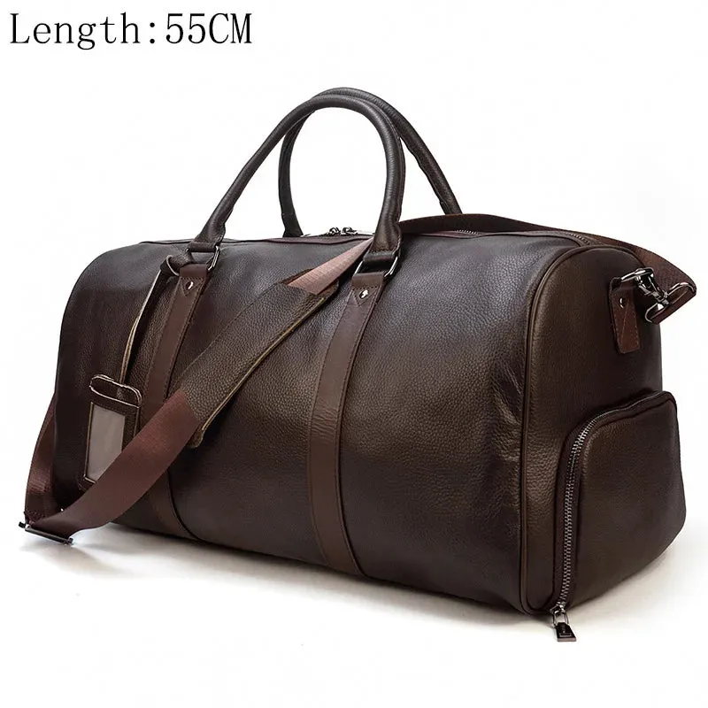 Unisex Genuine Leather Travel Bag