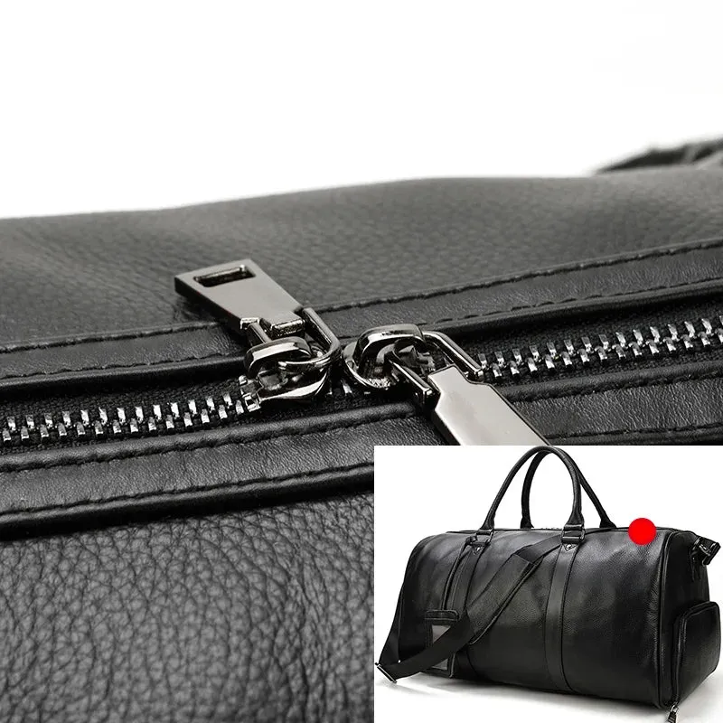 Unisex Genuine Leather Travel Bag