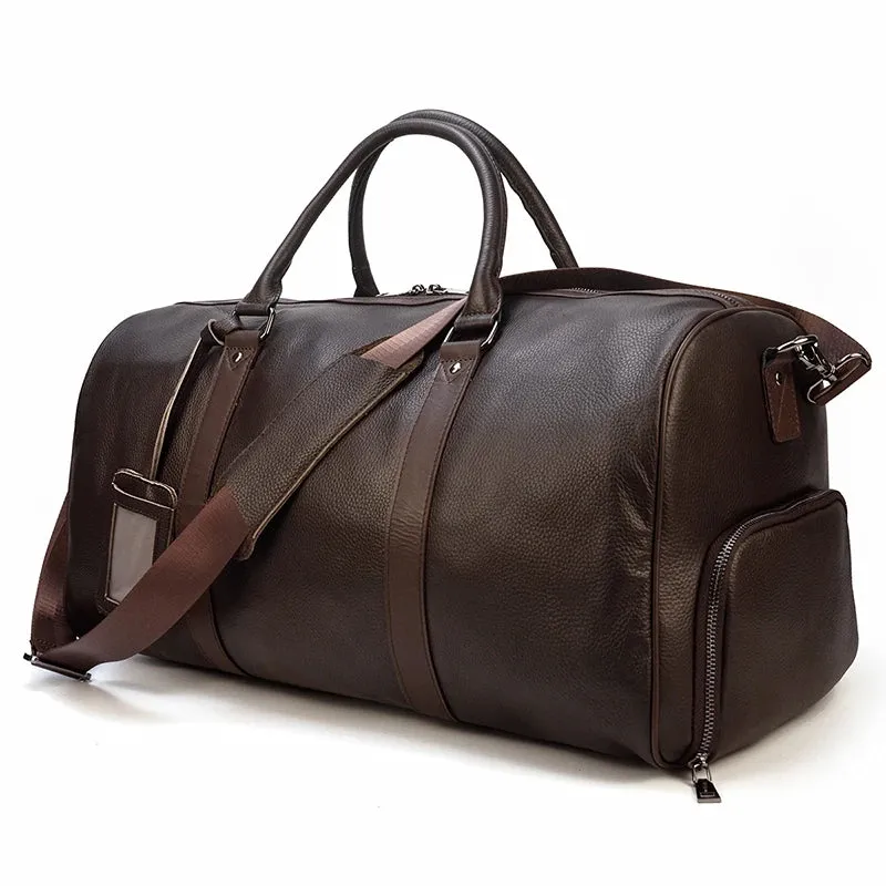 Unisex Genuine Leather Travel Bag