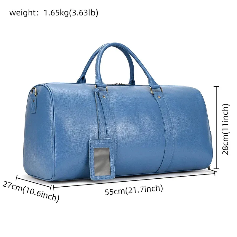 Unisex Genuine Leather Travel Bag