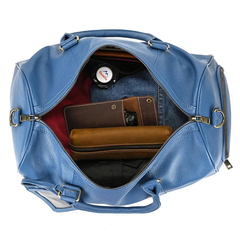 Unisex Genuine Leather Travel Bag