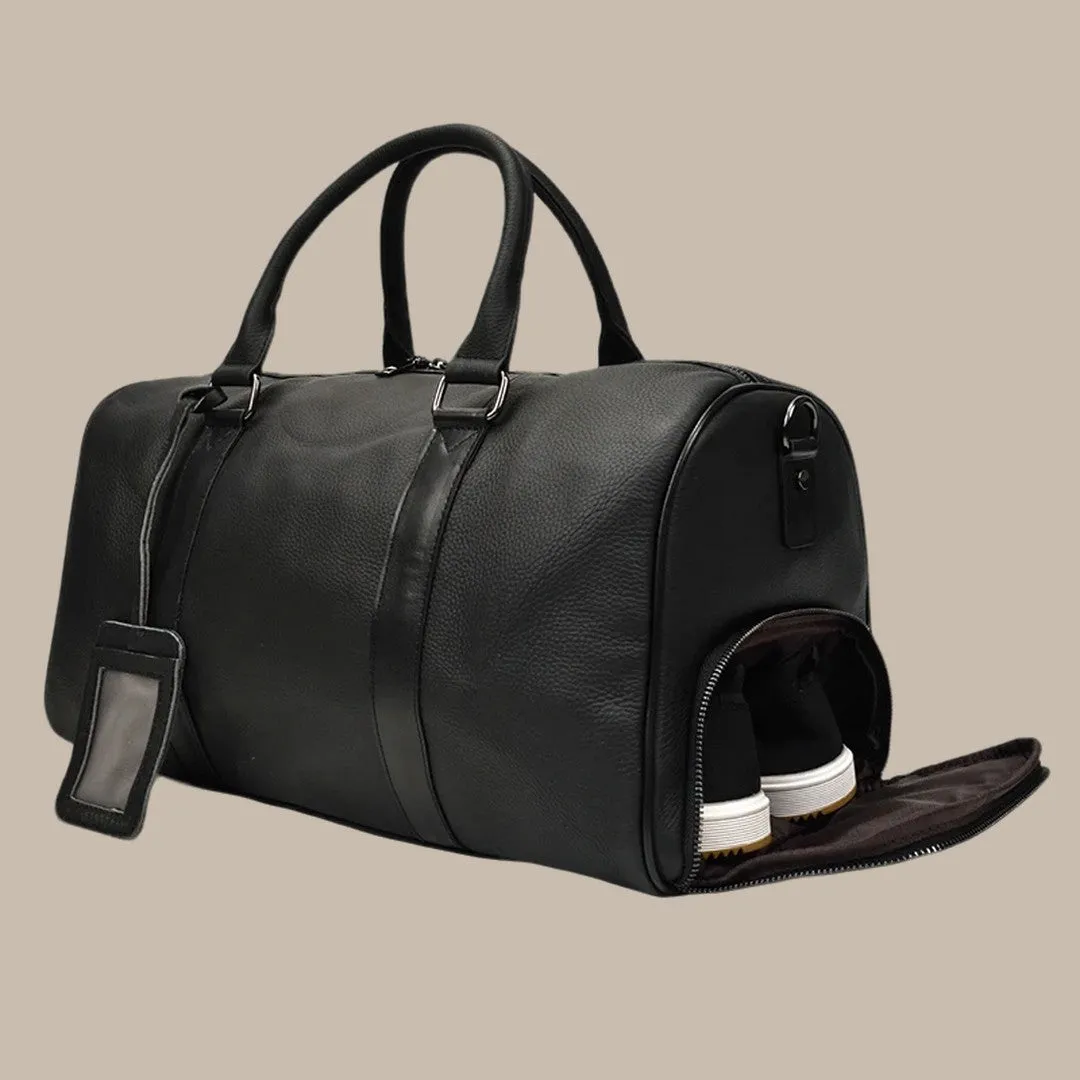 Unisex Genuine Leather Travel Bag