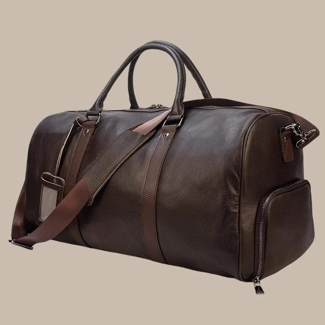 Unisex Genuine Leather Travel Bag