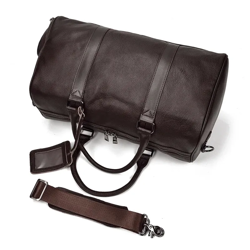 Unisex Genuine Leather Travel Bag