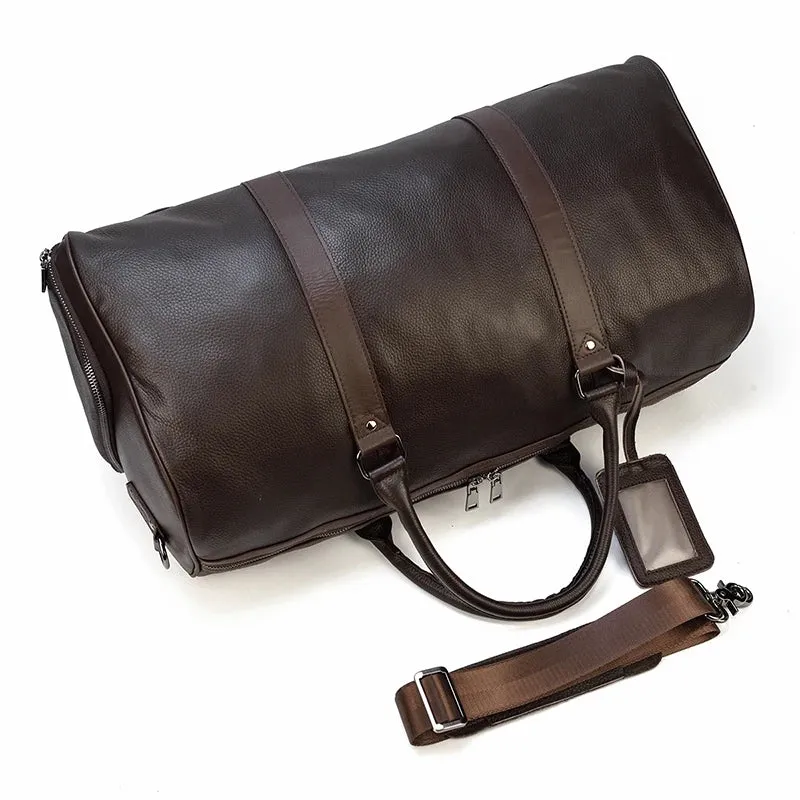 Unisex Genuine Leather Travel Bag