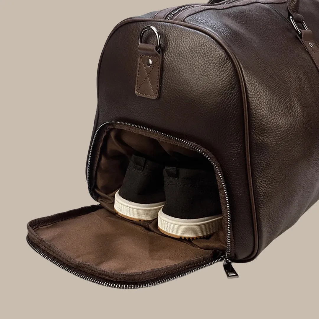 Unisex Genuine Leather Travel Bag